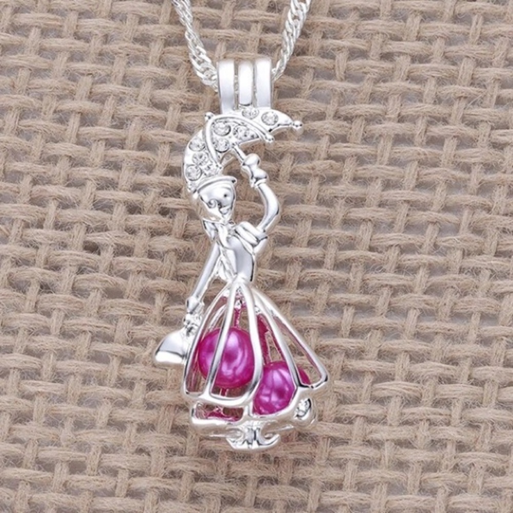 SALE! Disney Mary Poppins pearl cage necklace